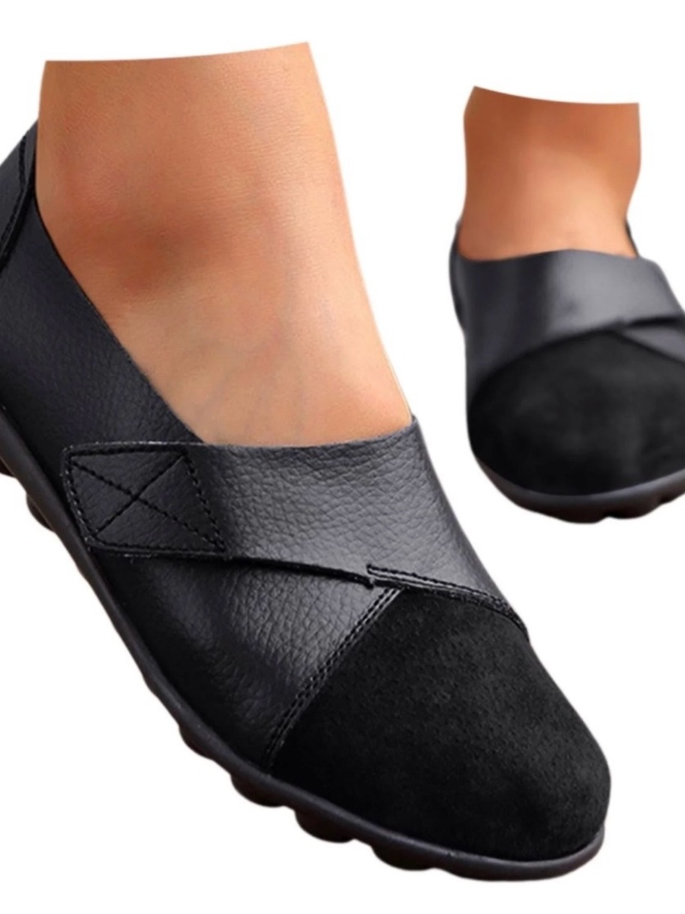 Black Women's Casual Slip-On Flats